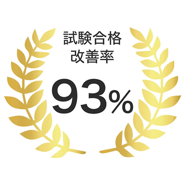 試験合格改善率 93%